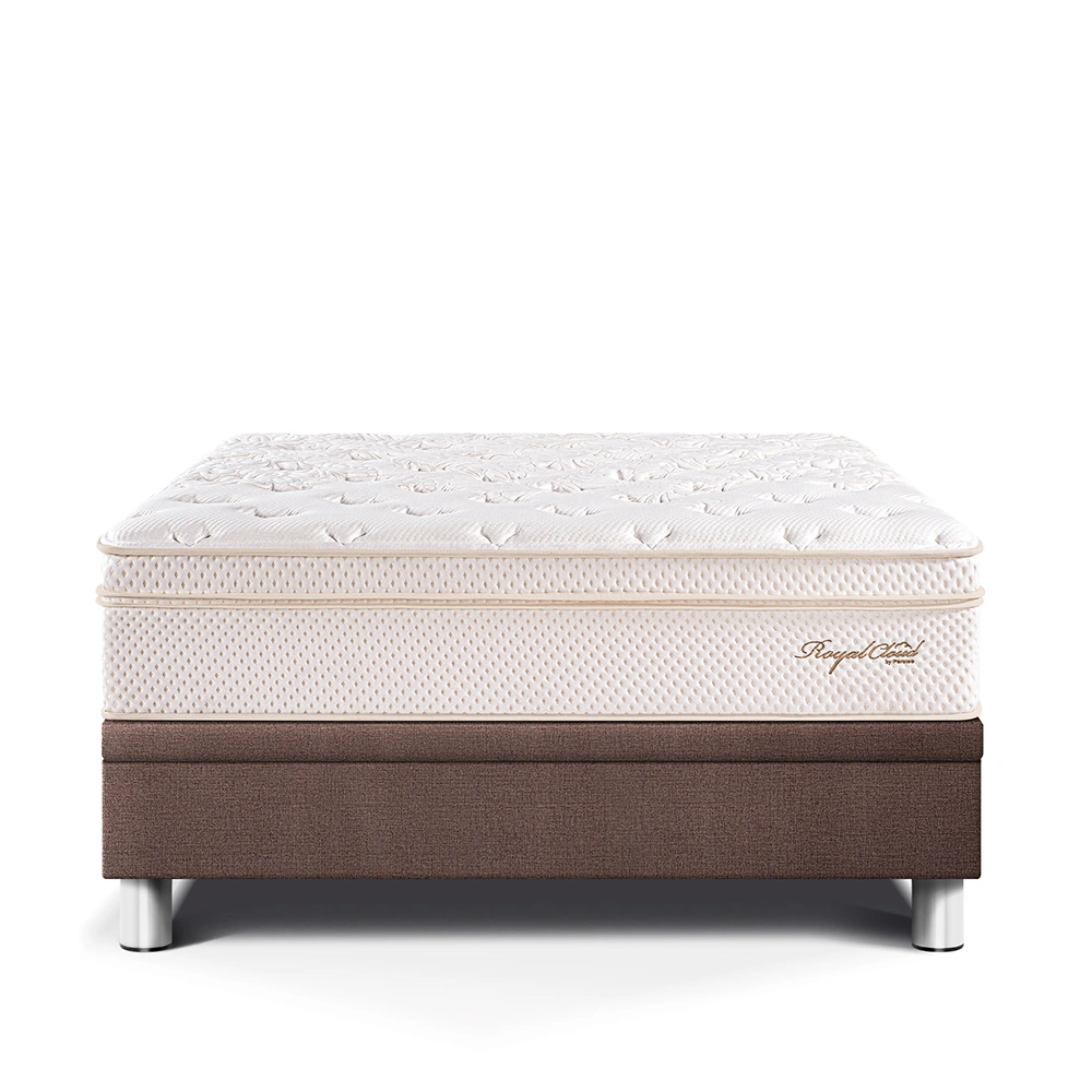 CAMA BOXET PARAÍSO ROYAL CLOUD 2 PLAZAS CHOCOLATE + 2 ALMOHADAS VISCOELÁSTICAS - 2