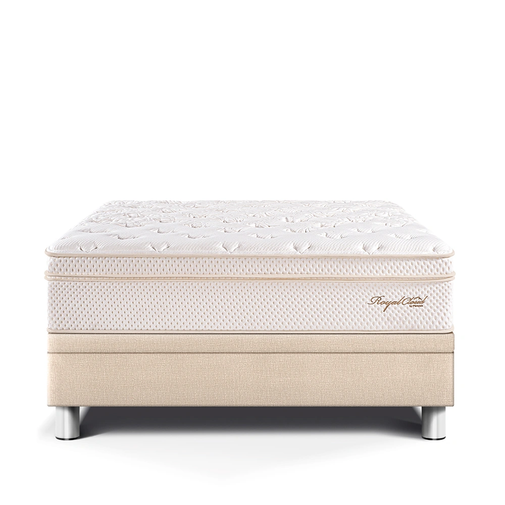 CAMA BOXET PARAÍSO ROYAL CLOUD QUEEN CHAMPAGNE + 2 ALMOHADAS VISCOELÁSTICAS - 2