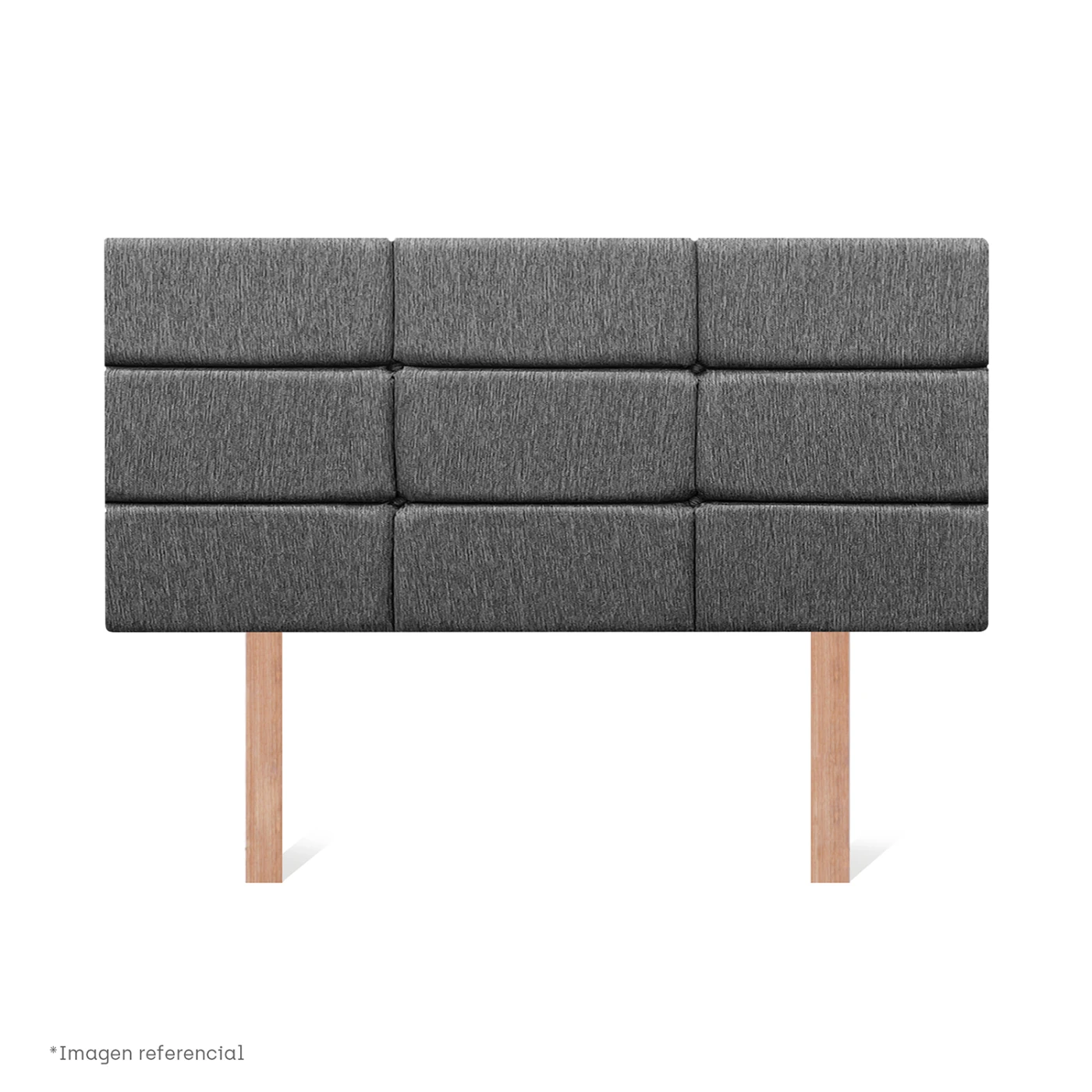 DORMITORIO BOXET PARAÍSO ROYAL CLOUD BLOCKS 1.5 PLAZAS GRIS + 1 ALMOHADA VISCOELÁSTICA - 5