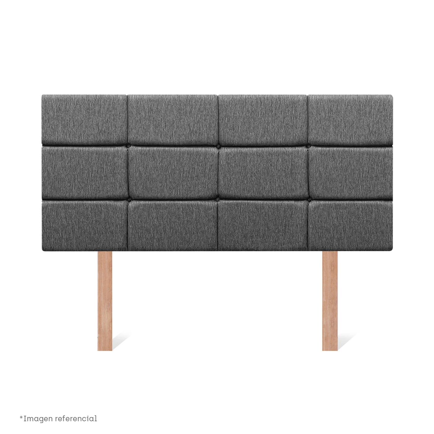 DORMITORIO BOXET PARAÍSO ROYAL CLOUD BLOCKS 2 PLAZAS GRIS + 2 ALMOHADAS VISCOELÁSTICAS - 5