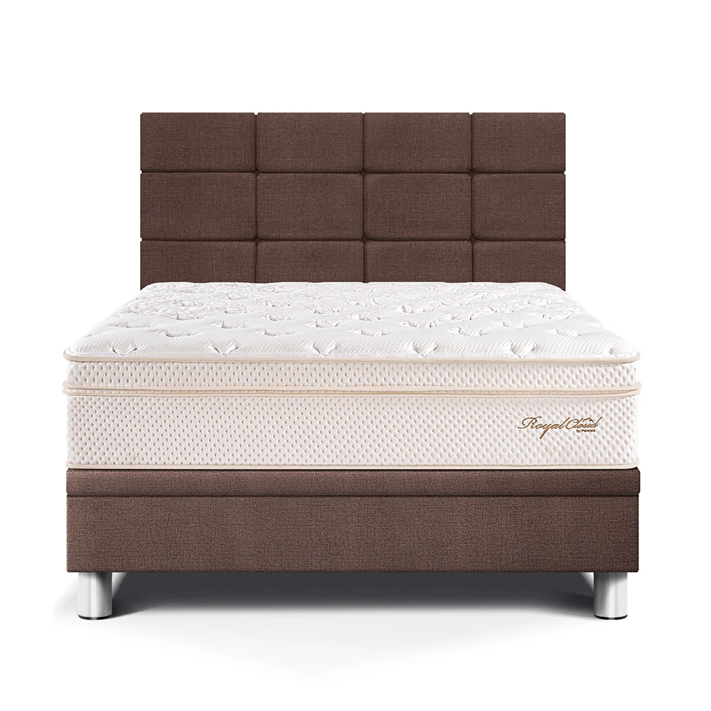 DORMITORIO BOXET PARAÍSO ROYAL CLOUD BLOCKS 2 PLAZAS CHOCOLATE + 2 ALMOHADAS VISCOELÁSTICAS - 1