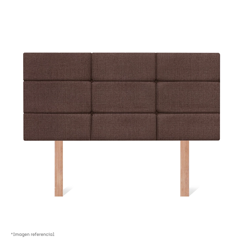 DORMITORIO BOXET PARAISO POCKET STAR BLOCKS 1.5 PLAZAS CHOCOLATE - 5
