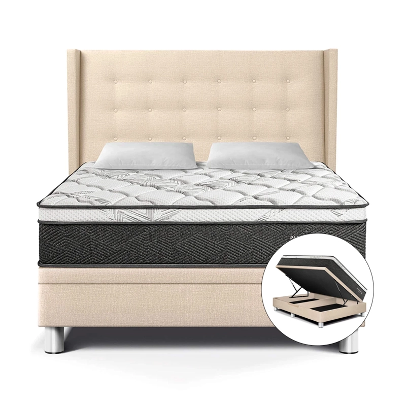 DORMITORIO BOXET PARAÍSO POCKET STAR GOLD QUEEN CHAMPAGNE - 1