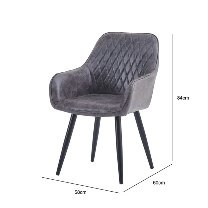 SET X2 SILLAS DE COMEDOR RIPLEY HOME MARCELO GRIS - 2