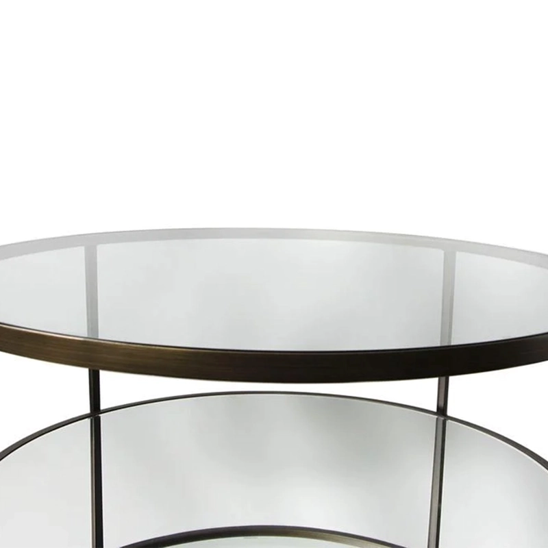 MESA DE CENTRO + MESA LATERAL RIPLEY HOME ESPEJO BRASS - 5