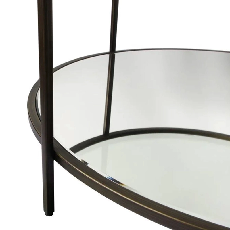MESA DE CENTRO + MESA LATERAL RIPLEY HOME ESPEJO BRASS - 6