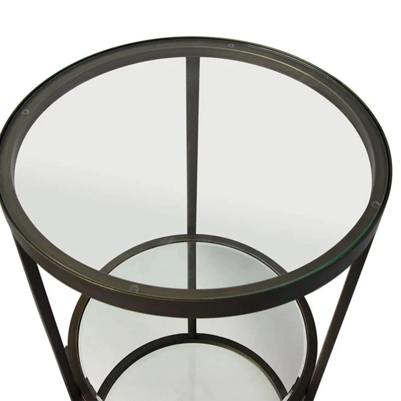 MESA DE CENTRO + MESA LATERAL RIPLEY HOME ESPEJO BRASS - 10