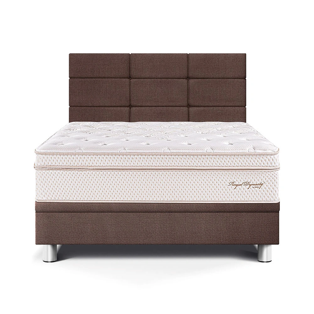 DORMITORIO BOXET PARAÍSO ROYAL DYNASTY BLOCKS 1.5 PLAZAS CHOCOLATE + 1 ALMOHADA VISCOELÁSTICA - 1