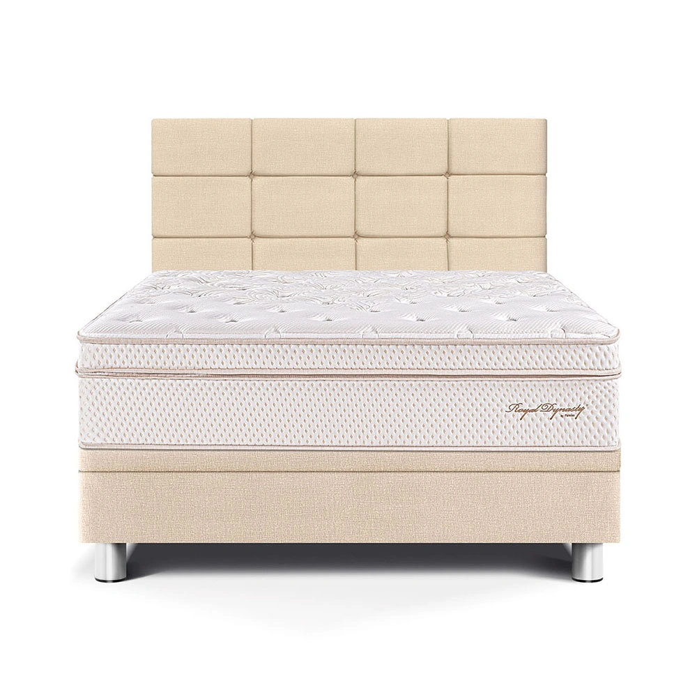 DORMITORIO BOXET PARAÍSO ROYAL DYNASTY BLOCKS 2 PLAZAS CHAMPAGNE + 2 ALMOHADAS VISCOELÁSTICAS - 1