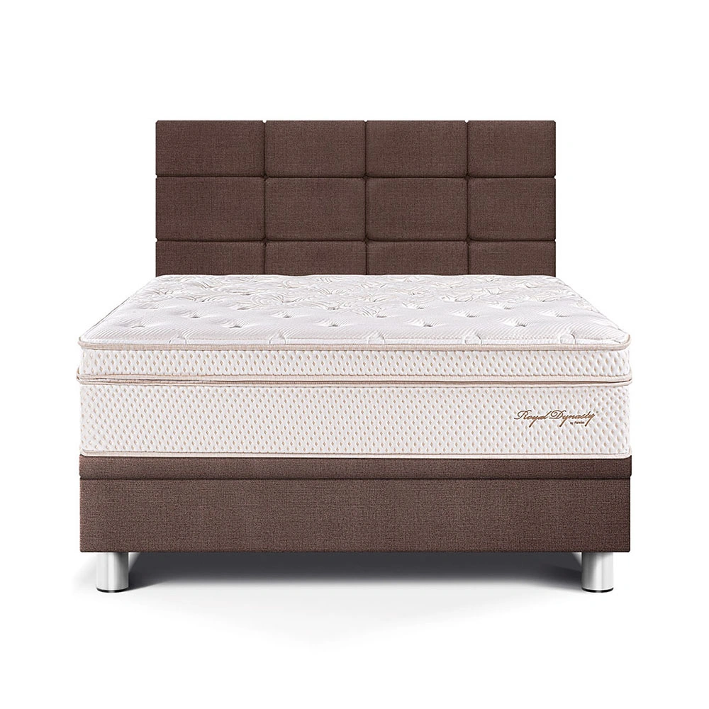 DORMITORIO BOXET PARAÍSO ROYAL DYNASTY BLOCKS 2 PLAZAS CHOCOLATE + 2 ALMOHADAS VISCOELÁSTICAS - 1