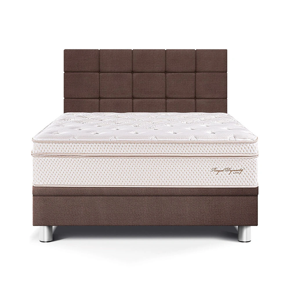 DORMITORIO BOXET PARAÍSO ROYAL DYNASTY BLOCKS QUEEN CHOCOLATE + 2 ALMOHADAS VISCOELÁSTICAS - 1
