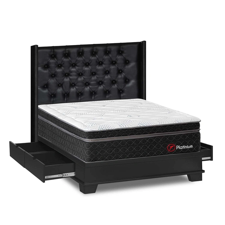 DORMITORIO CON CAJONES FORLI PLATINIUM QUEEN - 3