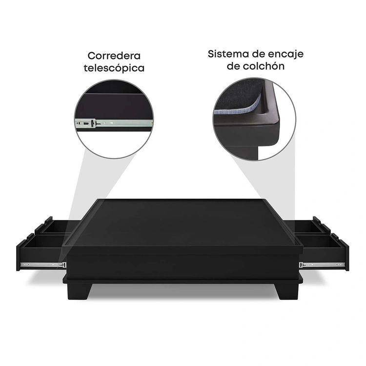 DORMITORIO CON CAJONES FORLI PLATINIUM QUEEN - 7