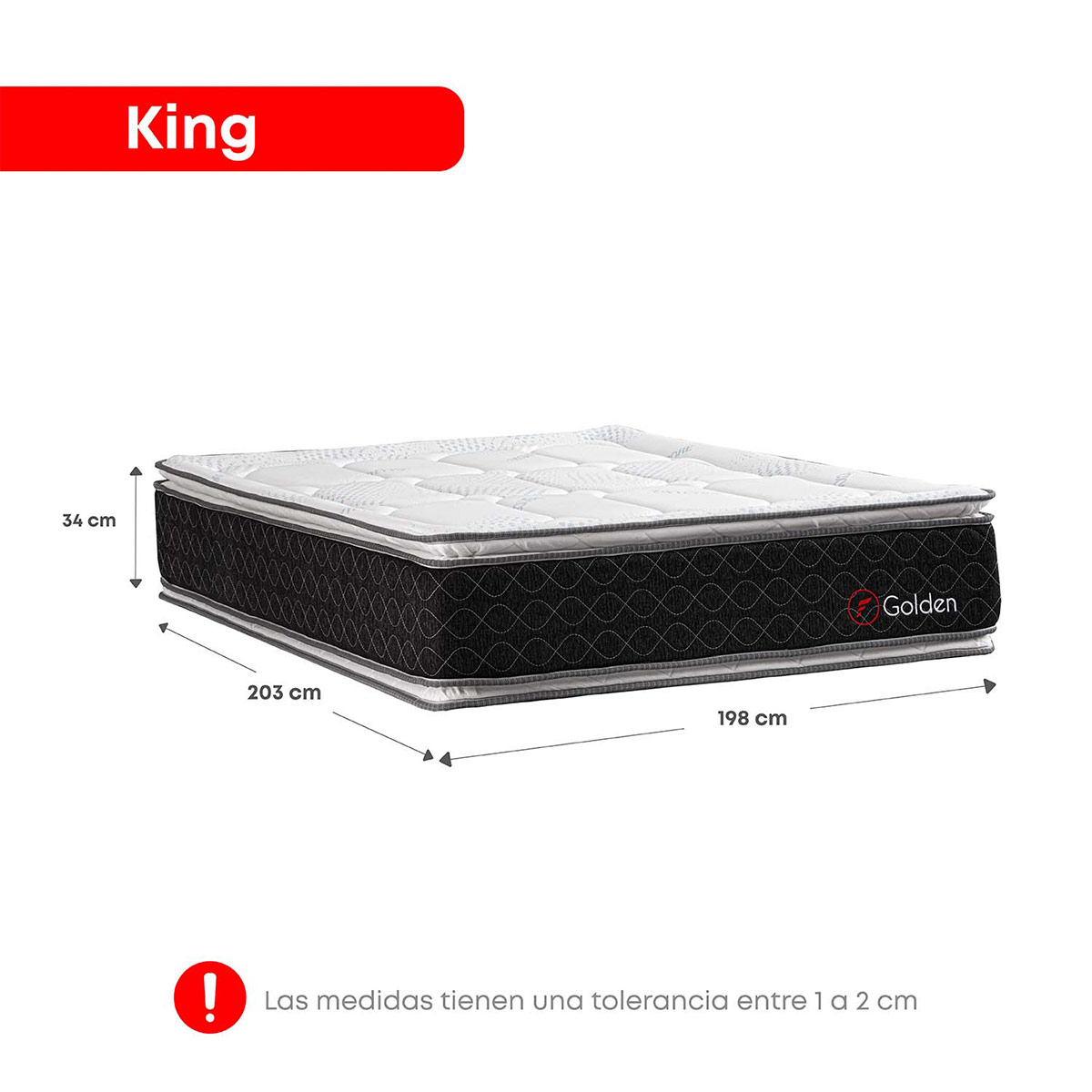 DORMITORIO CON CAJONES FORLI GOLDEN KING + VELADORES - 9