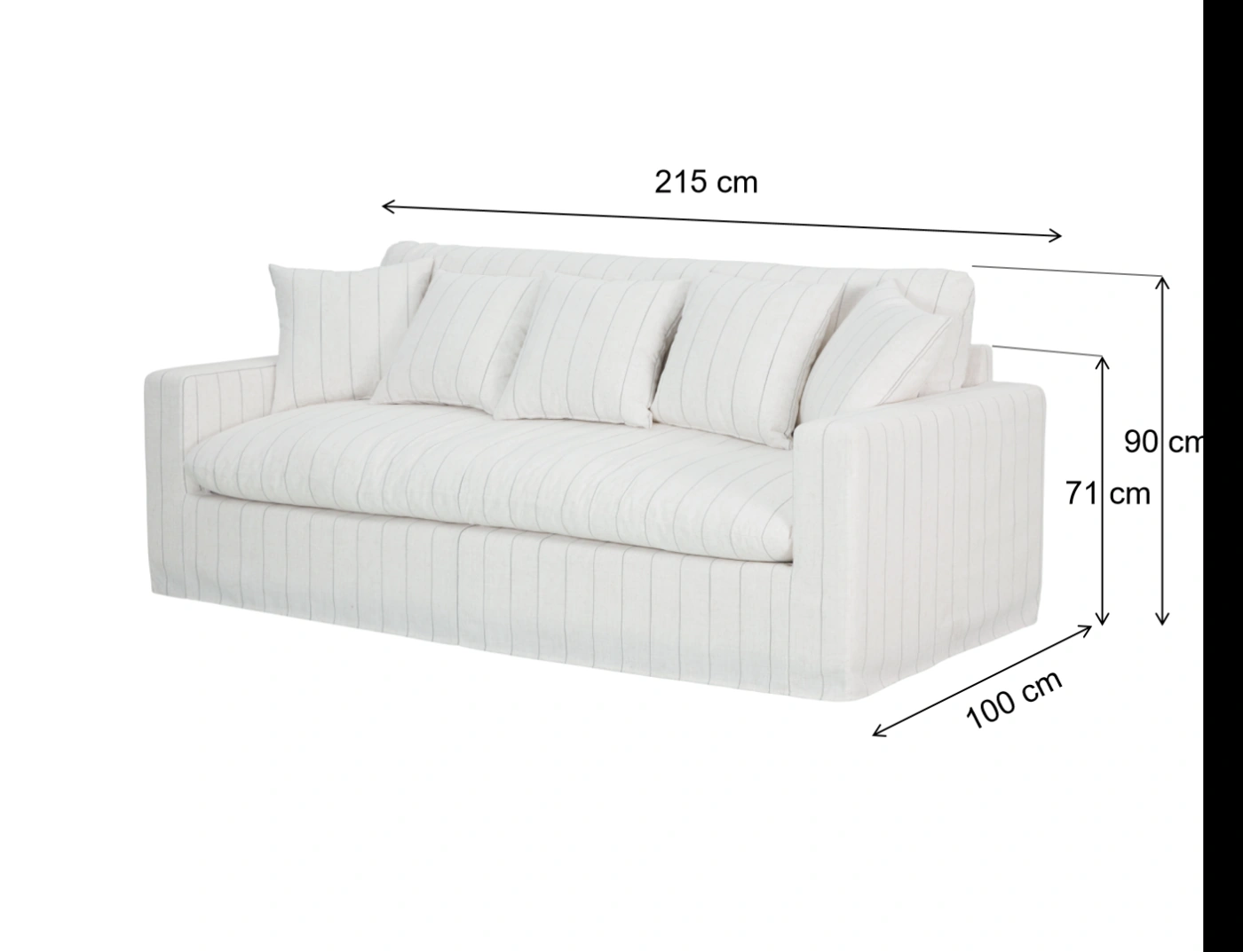 SOFÁ MAISON LINETT PHILIPPE 3 CUERPOS BLANCO - 3