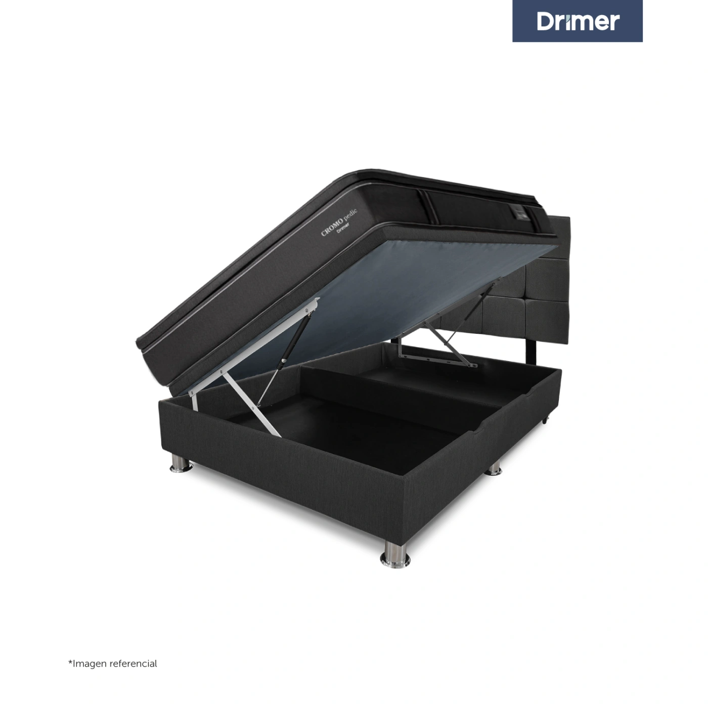 DORMITORIO BOXET DRIMER CROMOPEDIC 2 PLAZAS GRIS - 3