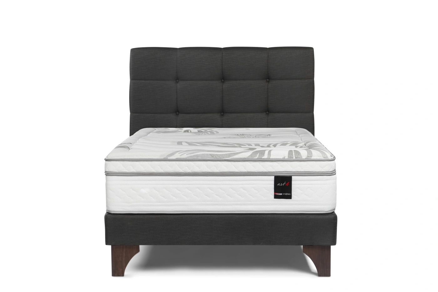 DORMITORIO EUROPEO ROSEN ART 4 2 PLAZAS ISSEY GRAFITO + 2 VELADORES - 6