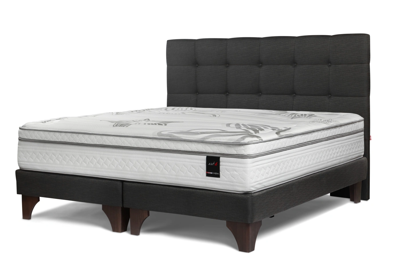 DORMITORIO EUROPEO ROSEN ART 4 QUEEN ISSEY GRAFITO + 2 VELADORES - 3
