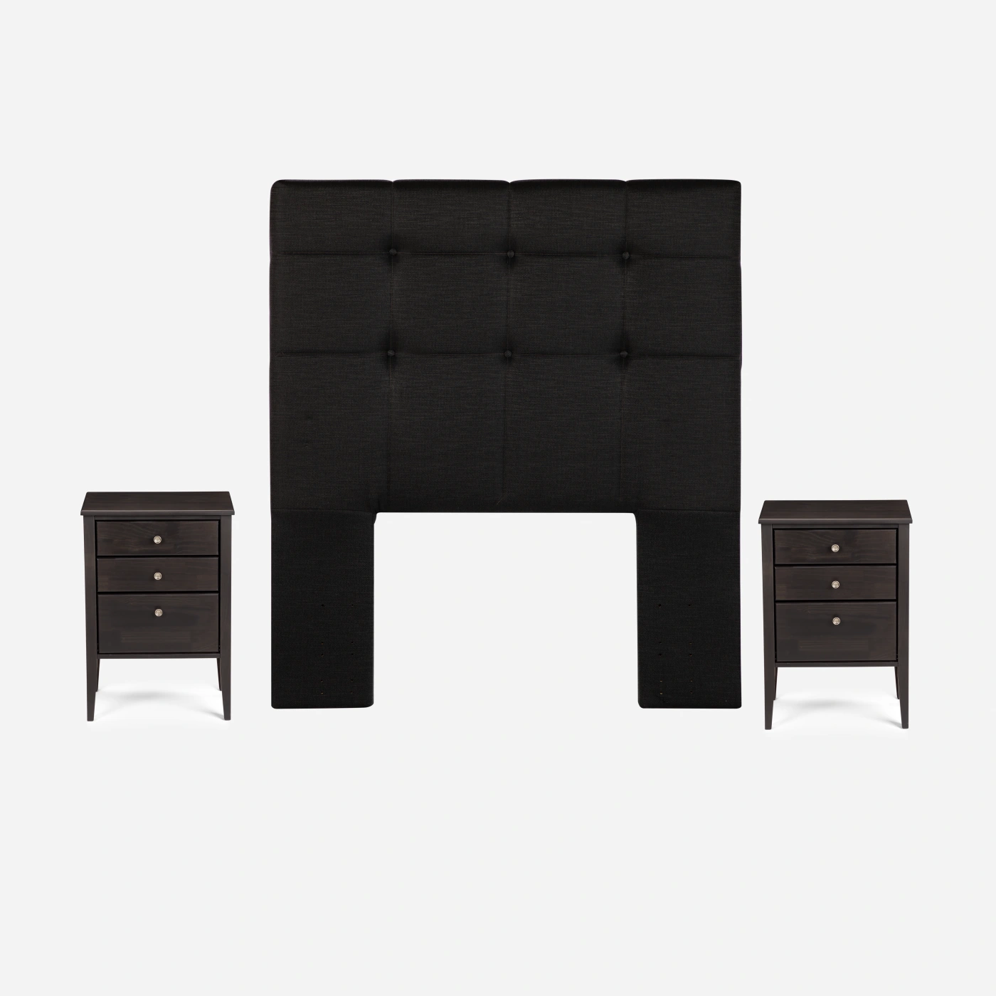 DORMITORIO EUROPEO CON CAJONES ROSEN TEMPO 2 PLAZAS ISSEY GRAFITO - 6