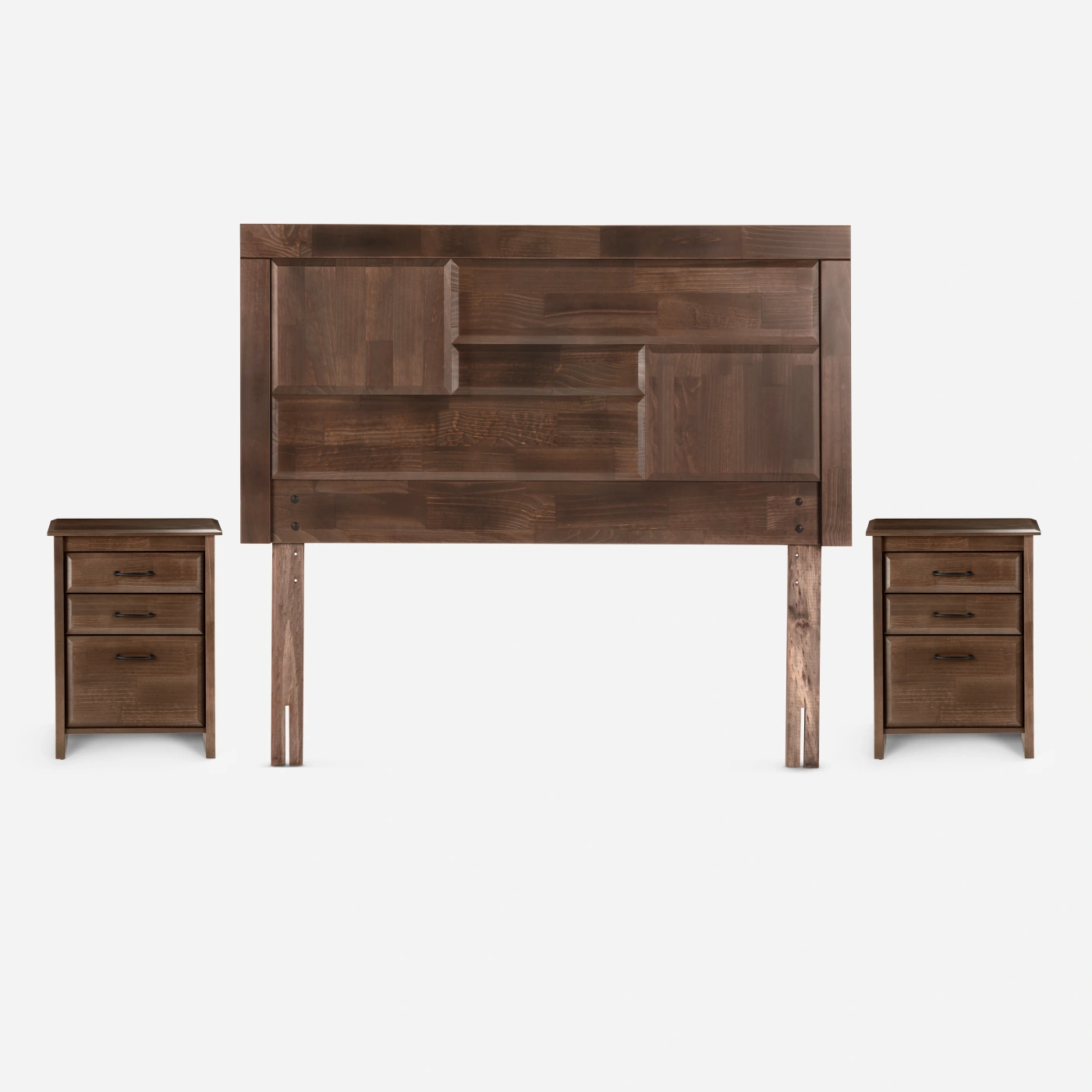 DORMITORIO EUROPEO CON CAJONES ROSEN TEMPO 2 PLAZAS DOLCE + 2 VELADORES - 6