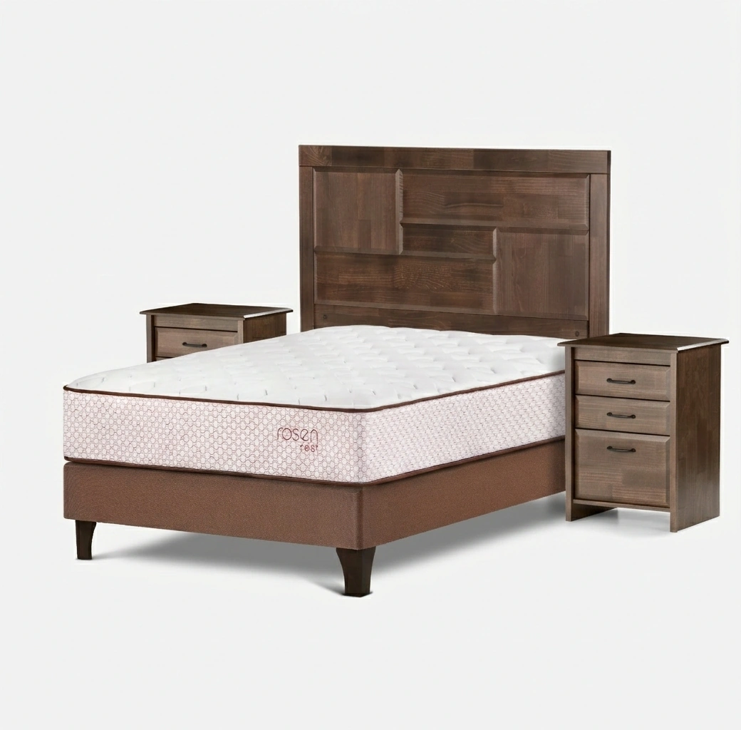 DORMITORIO EUROPEO ROSEN REST 2 PLAZAS DOLCE + 2 VELADORES DOLCE - 1
