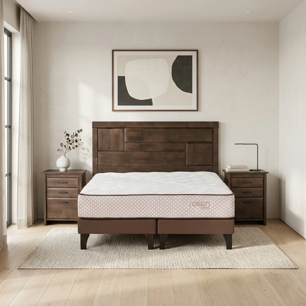 DORMITORIO EUROPEO ROSEN REST QUEEN DOLCE + 2 VELADORES DOLCE - 2