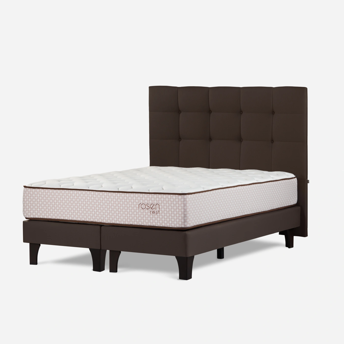 DORMITORIO EUROPEO ROSEN REST QUEEN ISSEY MOCCA + 2 VELADORES DOLCE - 3