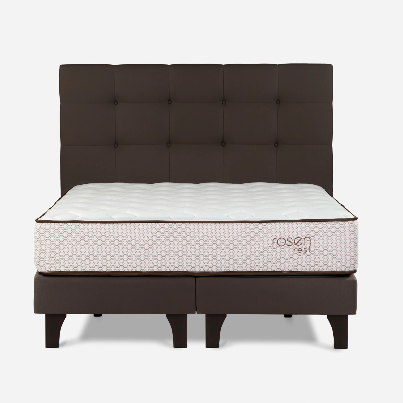 DORMITORIO EUROPEO ROSEN REST QUEEN ISSEY MOCCA + 2 VELADORES DOLCE - 6
