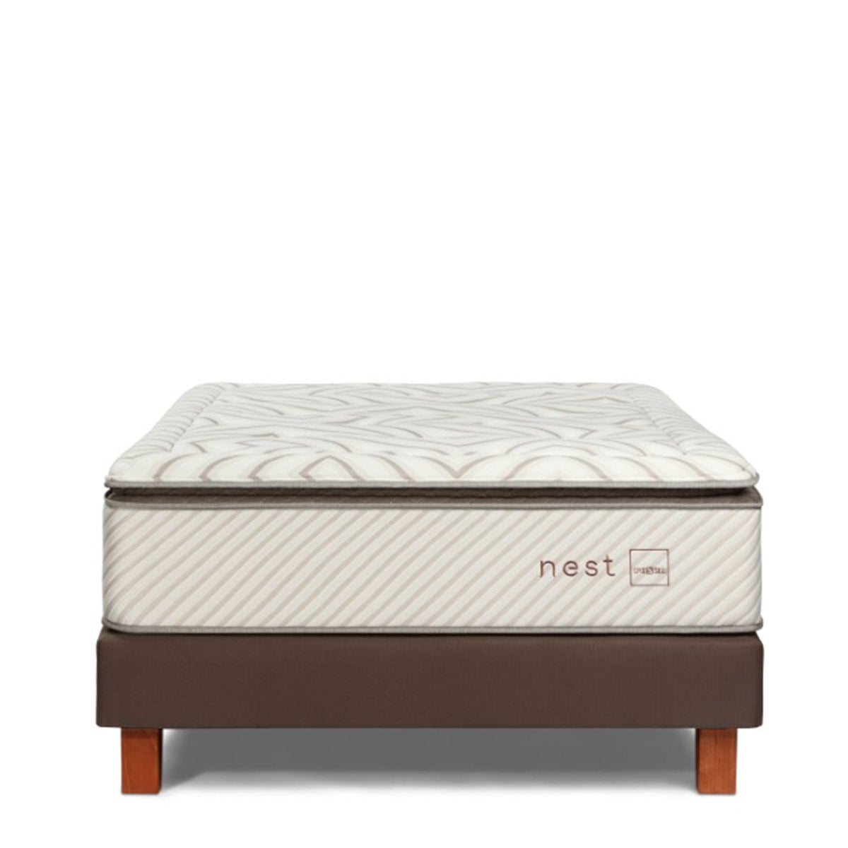 CAMA EUROPEA ROSEN NEST 2 PLAZAS NO APLICA CAJONES MARRÓN - 2
