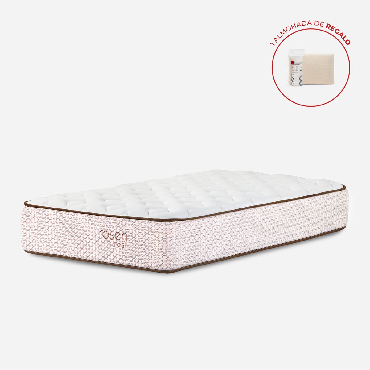 COLCHÓN ROSEN REST 1.5 PLAZAS + 1 ALMOHADA - 1
