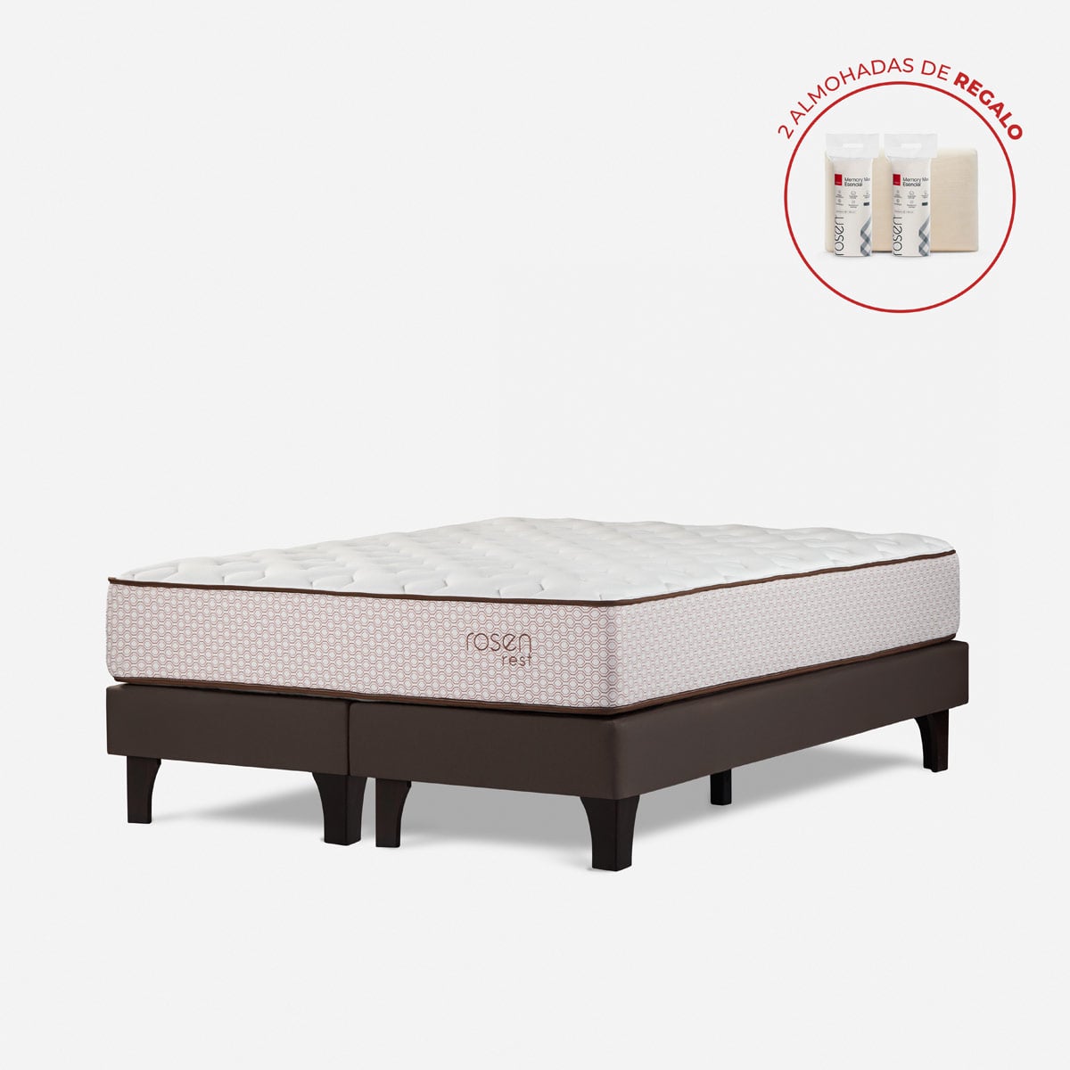 CAMA EUROPEA ROSEN REST KING NO APLICA CAJONES MARRÓN - 1
