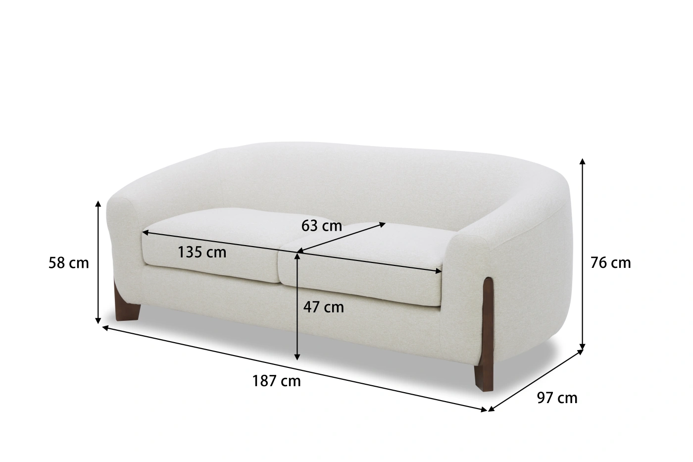 SOFÁ MAISON LINETT SYLVIE 2 CUERPOS TAUPE - 3