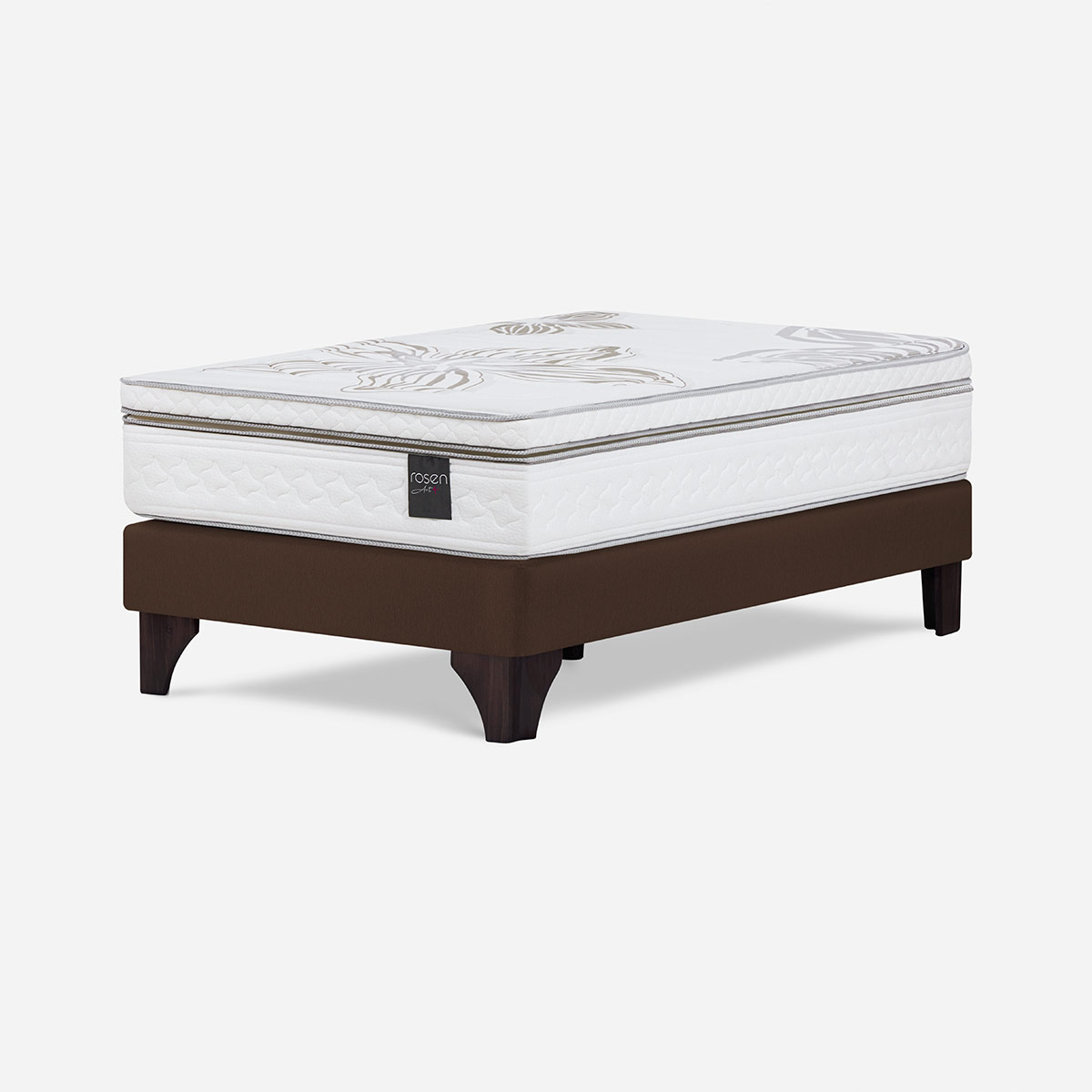 CAMA EUROPEA ROSEN ART 4 1.5 PLAZAS MOCCA - 1