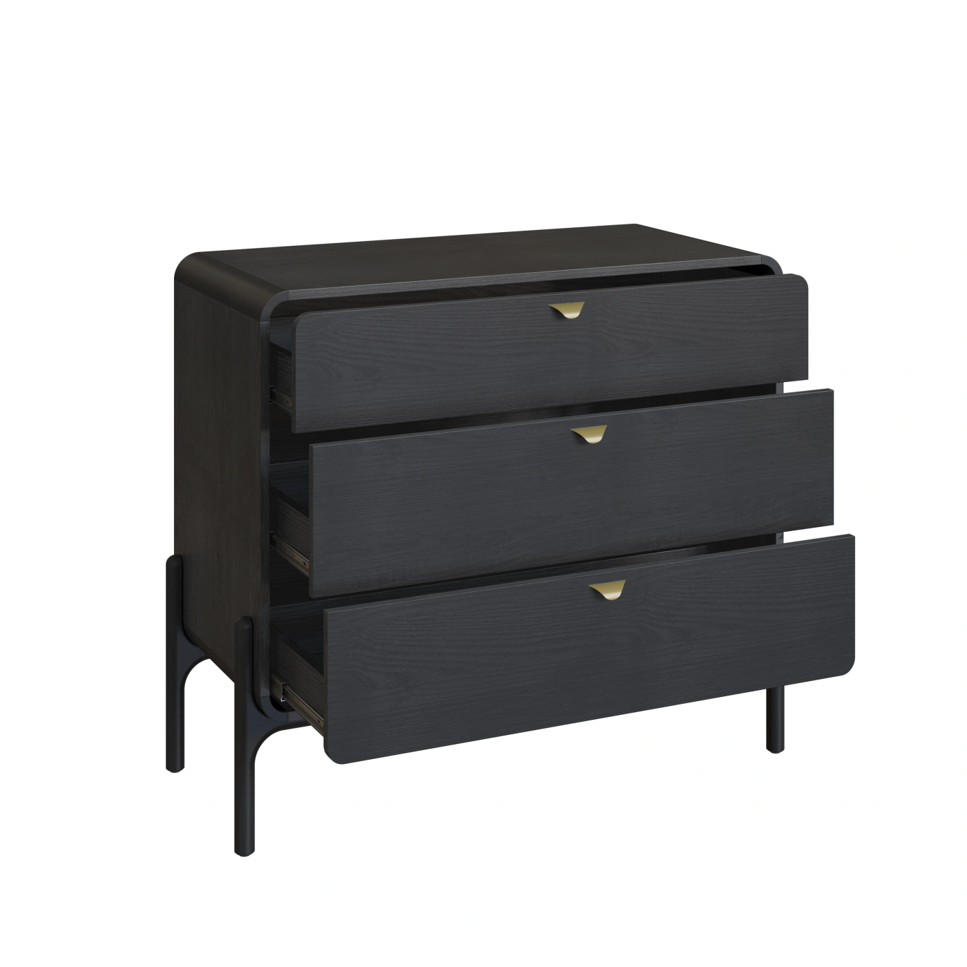 CÓMODA MAISON LINETTSELECT 3 CAJONES NEGRO - 4