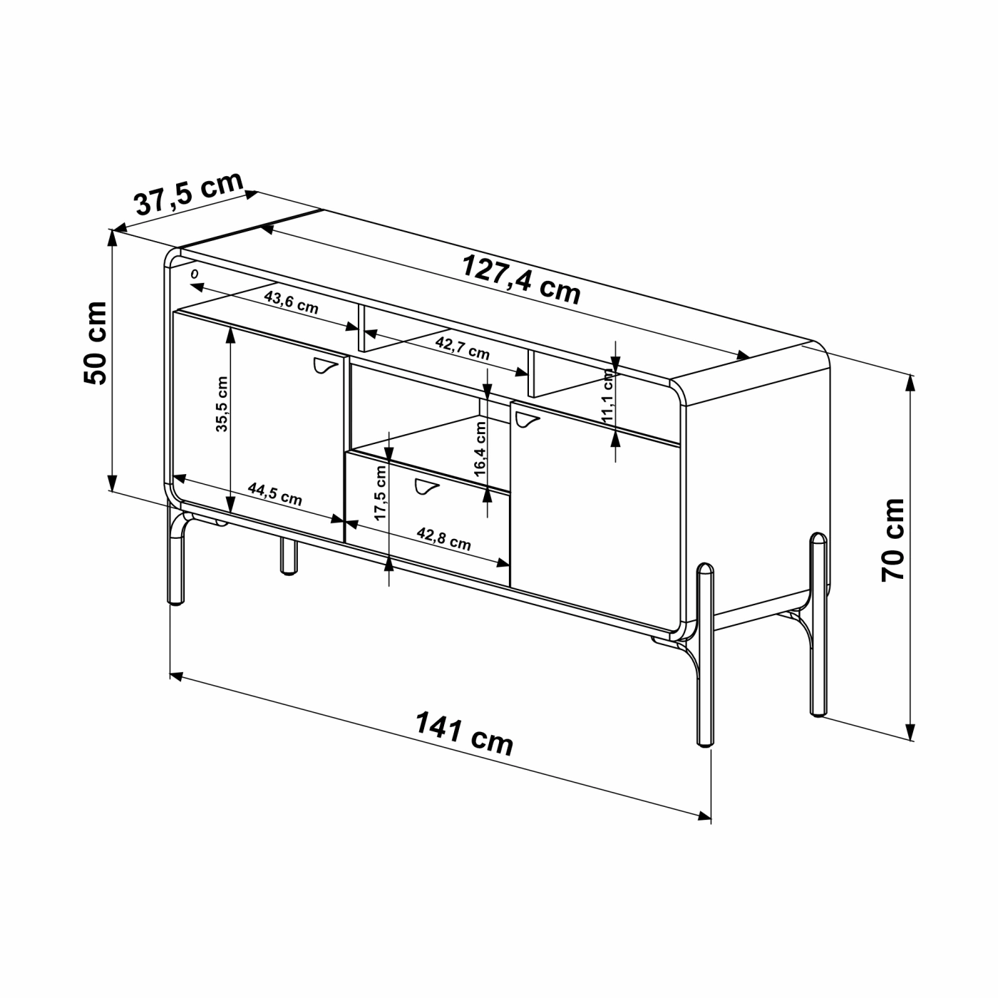 MESA DE TV MAISON LINETT SELECT MARRÓN - 3