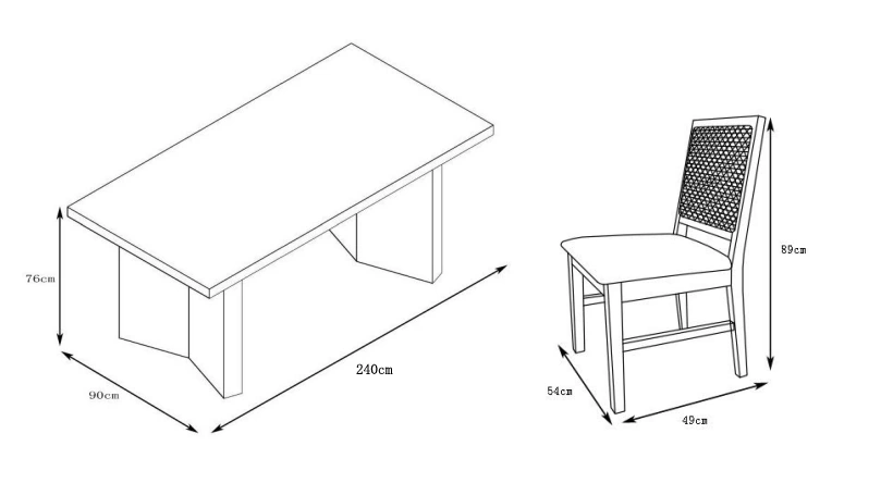 JUEGO DE COMEDOR MAISON LINETT CHLOE 8 SILLAS NATURAL - 3