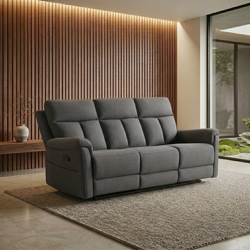 RECLINABLE RIPLEY HOME HAMILTON 3 CUERPOS GRIS - 1