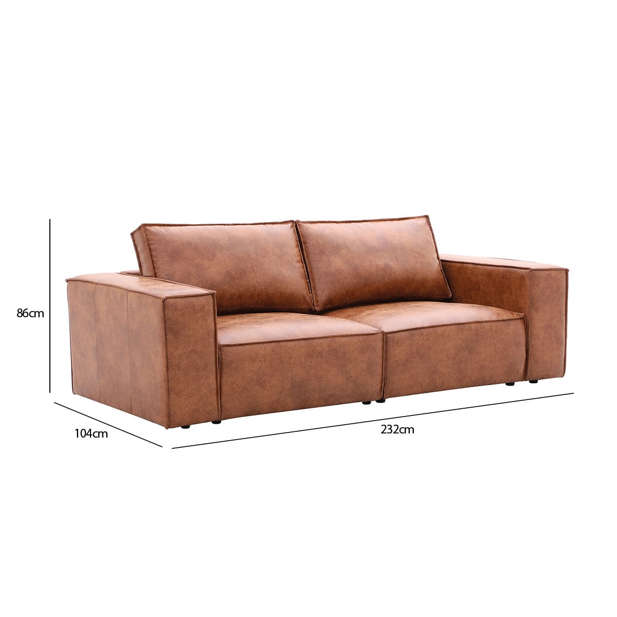 SOFÁ RIPLEY HOME BRICK 3 CUERPOS CAMEL - 9