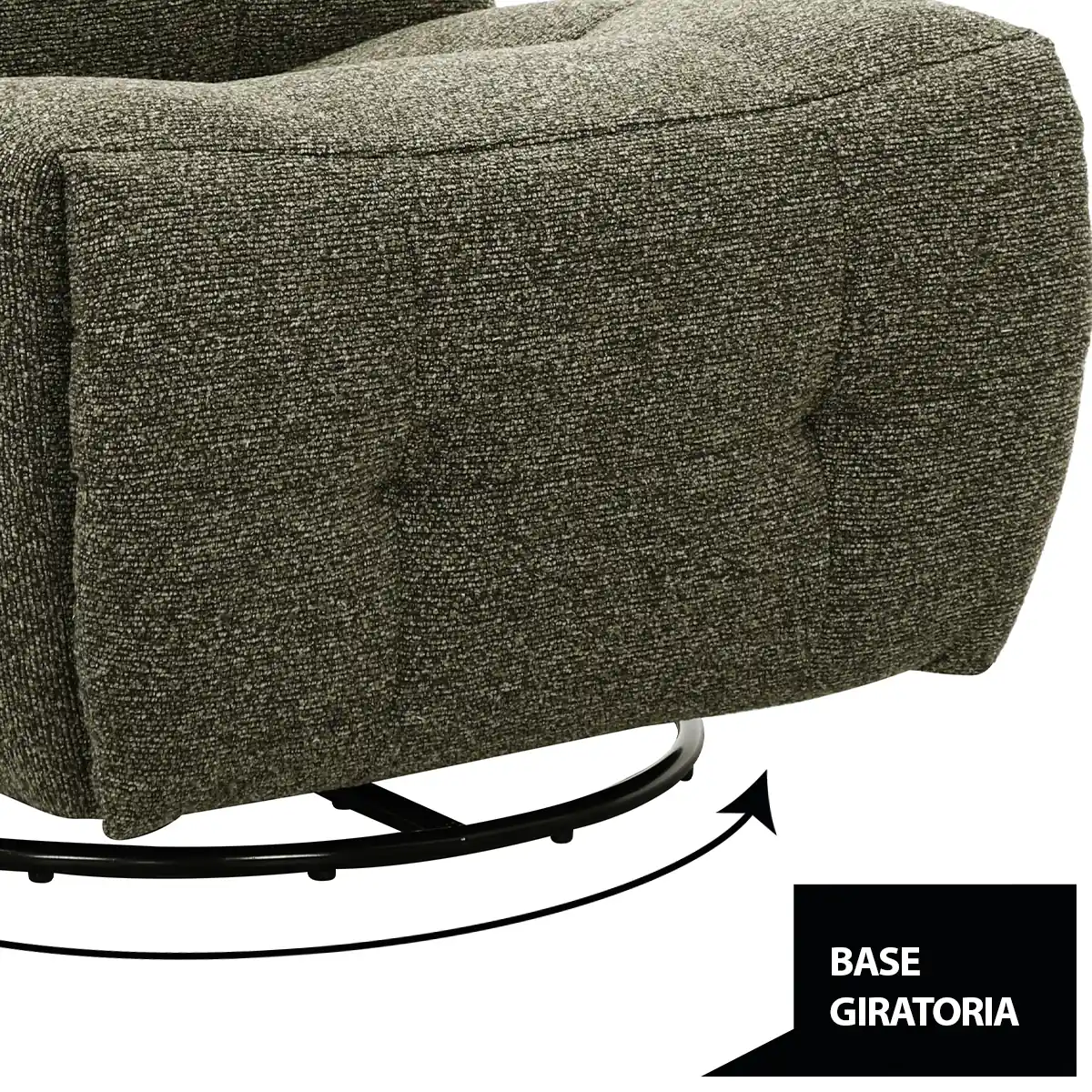 RECLINABLE RIPLEY HOME CARLOS BASE GIRATORIA VERDE - 6