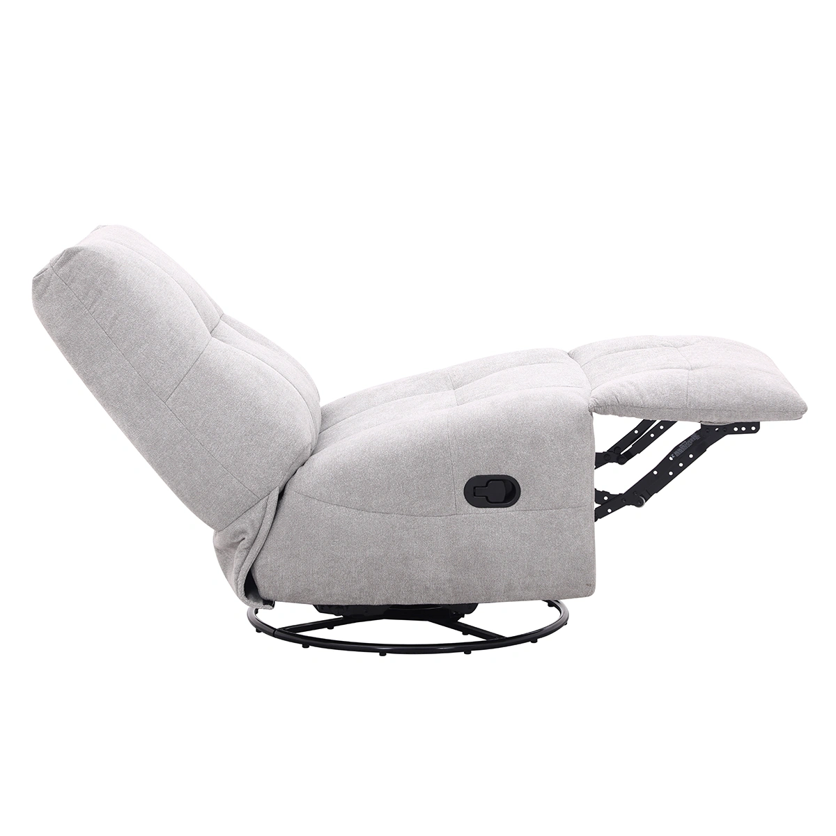 RECLINABLE RIPLEY HOME CARLOS BASE GIRATORIA GRIS - 5