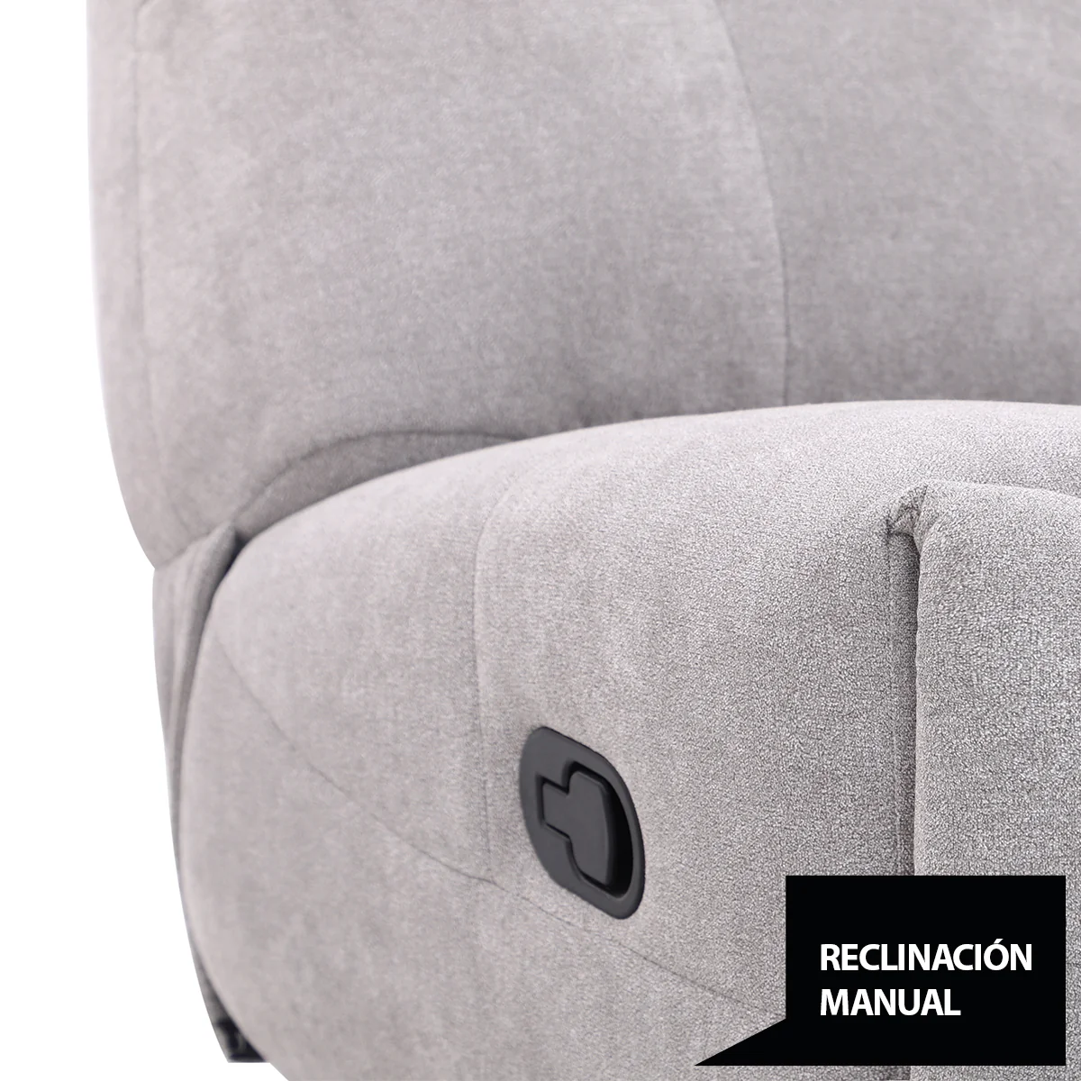 RECLINABLE RIPLEY HOME CARLOS BASE GIRATORIA GRIS - 7