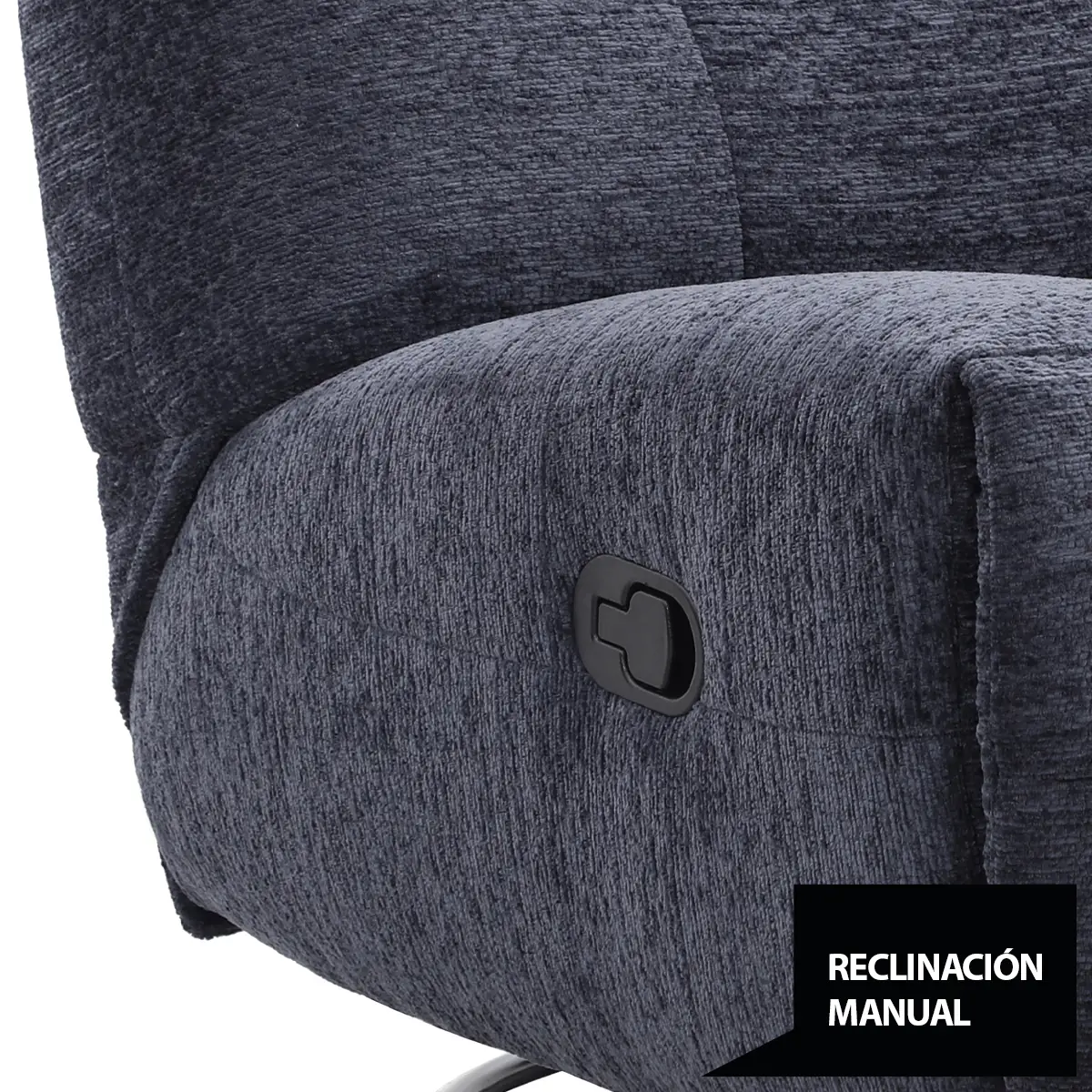 RECLINABLE RIPLEY HOME CARLOS BASE GIRATORIA AZUL - 7