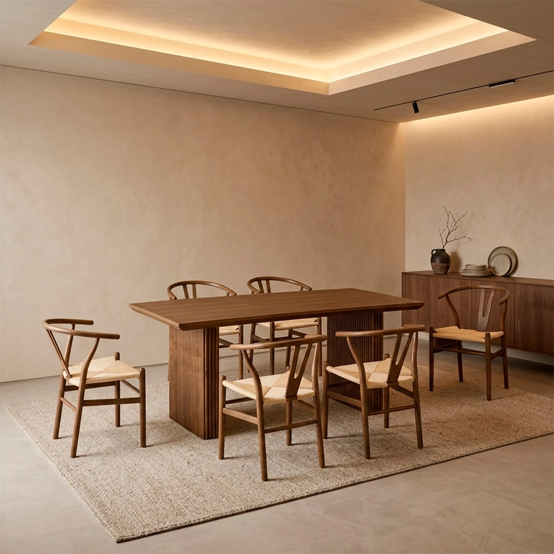 JUEGO DE COMEDOR MAISON LINETT MARCEL 6 SILLAS WENGUE - 1