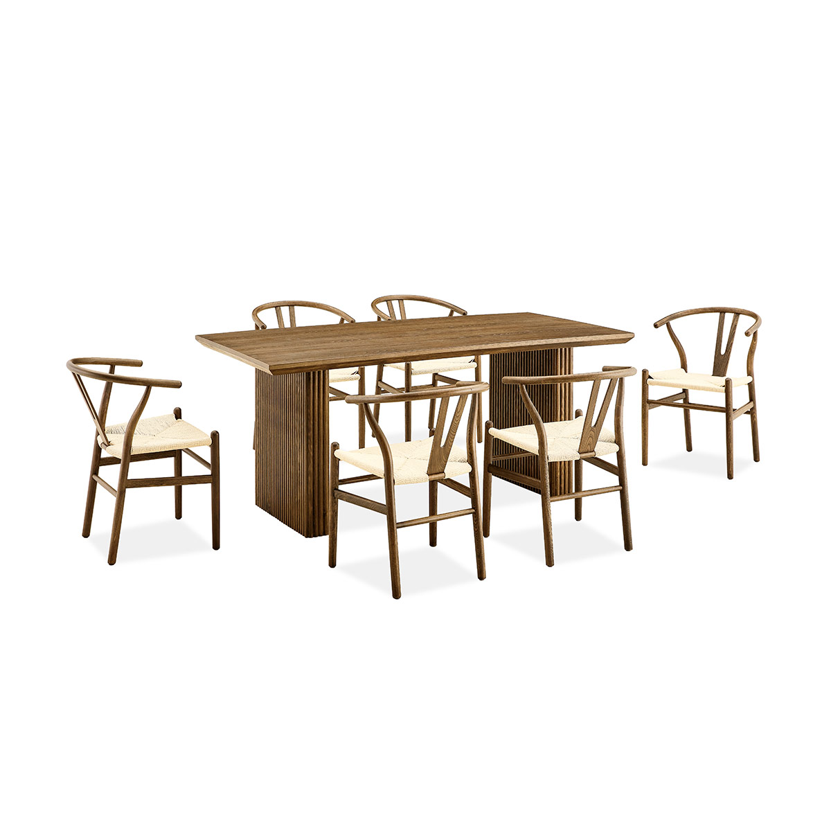 JUEGO DE COMEDOR MAISON LINETT MARCEL 6 SILLAS WENGUE - 2