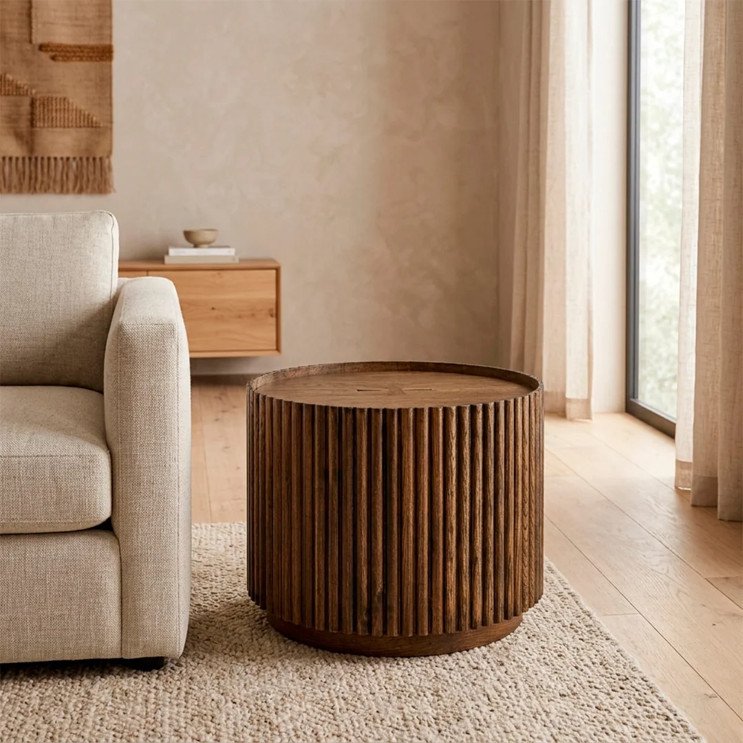 MESA LATERAL MAISON LINETT MARCEL MADERA ROBLE WENGUE - 1