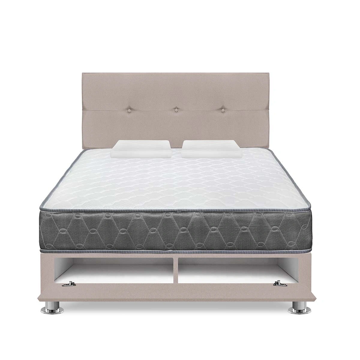 DORMITORIO SABANERA FORLI ACQUA 2 PLAZAS BEIGE + ALMOHADAS - 1