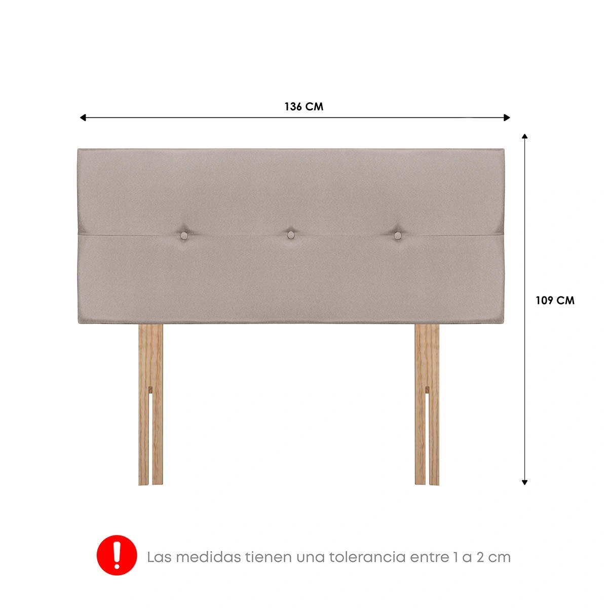 DORMITORIO SABANERA FORLI ACQUA 2 PLAZAS BEIGE + ALMOHADAS - 9