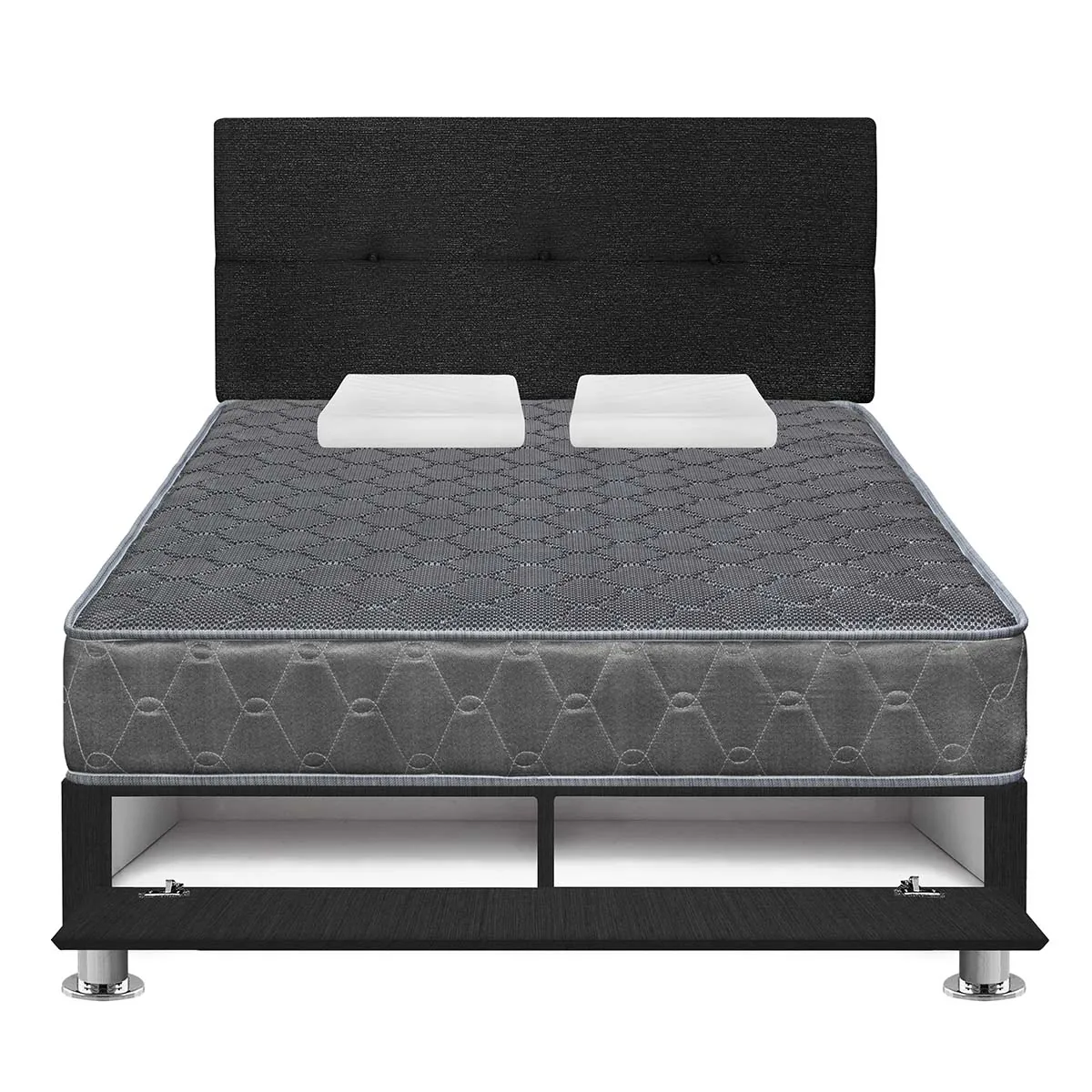 DORMITORIO SABANERA FORLI ACQUA 2 PLAZAS GRIS + ALMOHADAS - 1