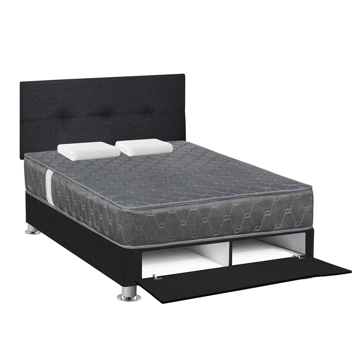 DORMITORIO SABANERA FORLI ACQUA 2 PLAZAS GRIS + ALMOHADAS - 3