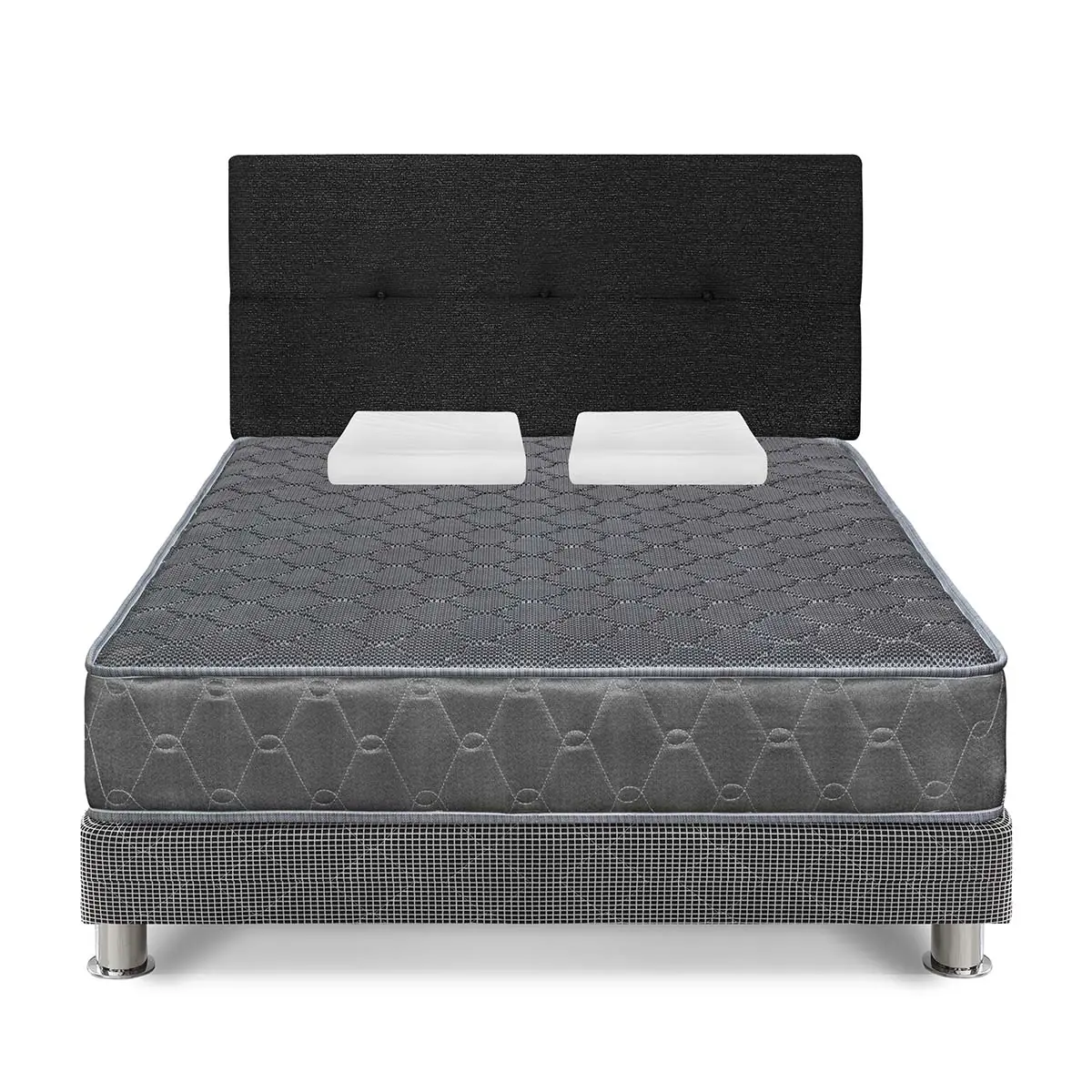 DORMITORIO FORLI ACQUA 2 PLAZAS GRIS + ALMOHADAS - 1